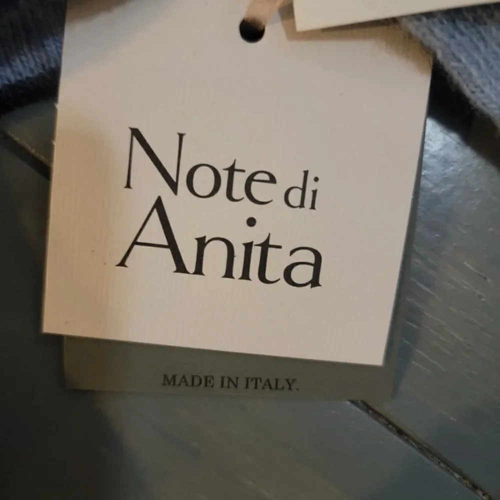 Note Di Anita 2 tone navy + pale blur Wool Blend Winter Scarves For men